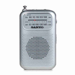 Transitorradio Sanyo AM/FM Zilverkleurig