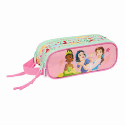 Pennenetui met 2 vakken Disney Princess Bloom Groen Roze 21 x 8 x 6 cm