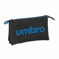 Pennenetui met 3 vakken Kelme Jet black Zwart 22 x 12 x 3 cm