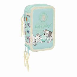 Schooletui met Accessoires Disney Blauw 12,5 x 19,5 x 5,5 cm 37 Onderdelen