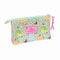 Pennenetui met 3 vakken Disney Princess Bloom Groen Roze 22 x 12 x 3 cm