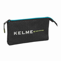 Pennenetui met 3 vakken Kelme Iron Zwart 22 x 12 x 3 cm