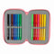 Schooletui met Accessoires Moos Passion Multicolour 12,5 x 19,5 x 5,5 cm 37 Onderdelen