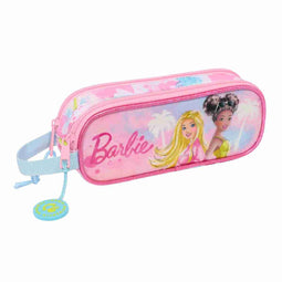 Pennenetui met 2 vakken Barbie Painterly Roze Hemelsblauw 21 x 8 x 6 cm
