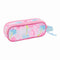 Pennenetui met 2 vakken Barbie Painterly Roze Hemelsblauw 21 x 8 x 6 cm