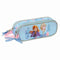 Pennenetui met 2 vakken Frozen Ice magic Licht Blauw 21 x 8 x 6 cm