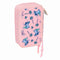 Schooletui met Accessoires Lilo & Stitch Beach Roze 12,5 x 19,5 x 5,5 cm 37 Onderdelen