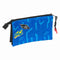 Pennenetui met 3 vakken Hot Wheels Let's race Blauw Zwart 22 x 12 x 3 cm