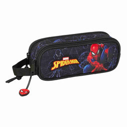Pennenetui met 2 vakken Spider-Man Attack Zwart 21 x 8 x 6 cm