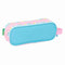 Pennenetui met 2 vakken Benetton Unique Roze Turkoois 21 x 8 x 6 cm