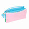Pennenetui met 3 vakken Benetton Unique Roze Turkoois 22 x 12 x 3 cm
