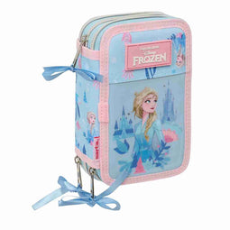 Schooletui met Accessoires Frozen Ice magic Licht Blauw 12,5 x 19,5 x 5,5 cm 37 Onderdelen