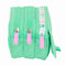 Pennenetui met 3 vakken Benetton Mint Groen 21,5 x 10 x 8 cm