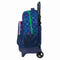 Schoolrugzak met Wielen Benetton Damero Marineblauw 33 x 45 x 22 cm