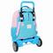 Schoolrugzak met Wielen Benetton Unique Roze Turkoois 33 x 45 x 22 cm