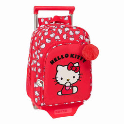 Schoolrugzak met Wielen Hello Kitty Iconic Wit Rood 26 x 11 x 67 cm 26 x 34 x 11 cm