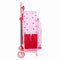 Schoolrugzak met Wielen Minnie Mouse Naive Roze 33 x 42 x 14 cm