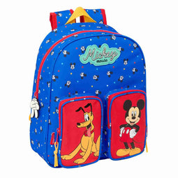 Schoolrugzak Mickey Mouse Clubhouse Good day Blauw 28 x 34 x 10 cm