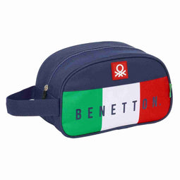 Reistasje Benetton Flag Marineblauw 26 x 15 x 12 cm