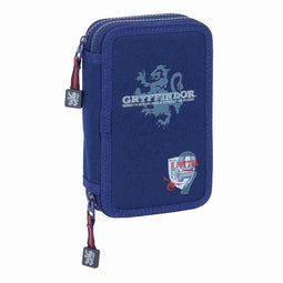 Dubbele etui Harry Potter Captain Marineblauw 12.5 x 19.5 x 4 cm Dubbele etui 29 Onderdelen