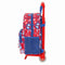 Schoolrugzak met Wielen Spider-Man Rescue Blauw Rood 22 x 27 x 10 cm