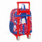 Schoolrugzak met Wielen Spider-Man Rescue Blauw Rood 22 x 27 x 10 cm
