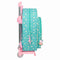 Schoolrugzak met Wielen Peppa Pig Pretty flowers Geel Munt 26 x 11 x 67 cm 26 x 34 x 11 cm