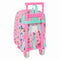 Schoolrugzak met Wielen SuperKitties Roze Turkoois 22 x 27 x 10 cm