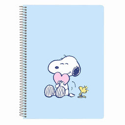 Notitieboekje Snoopy Love Blauw A5 80 Lakens