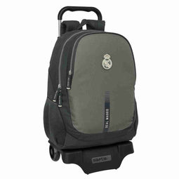 Schoolrugzak met Wielen Real Madrid C.F. Grijs 32 x 44 x 16 cm