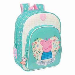 Schoolrugzak Peppa Pig Pretty flowers Geel Munt 26 x 34 x 11 cm