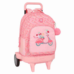 Schoolrugzak met Wielen Moos Passion Multicolour 33 x 45 x 22 cm