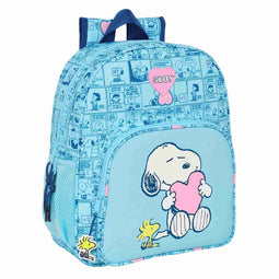Schoolrugzak Snoopy Love Blauw 32 x 38 x 12 cm