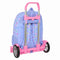 Schoolrugzak met Wielen Benetton Lila Lila 30 x 46 x 14 cm
