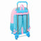 Schoolrugzak met Wielen Benetton Unique Roze Turkoois 30 x 46 x 14 cm