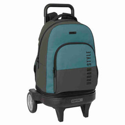 Schoolrugzak met Wielen Safta Urban style Blauw Grijs 33 x 45 x 22 cm