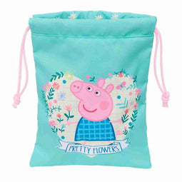 Lunchtrommel Peppa Pig Pretty flowers Geel Munt