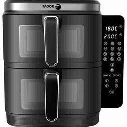FAGOR olievrije friteuse - Airfryer FGD11 - Inhoud 11L - Dubbele tanks 5,5 L - 12 kookprogramma's...