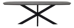 DTP Home Dining table Vito Danish oval 225 PEPPER,76x225x105 cm, mortex