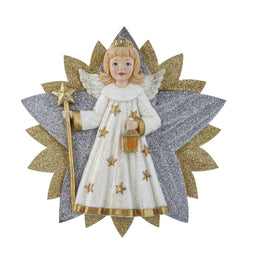 Kurt s adler - 9.5 inch German Angel Treetop. 28,956x28,956x13,716 cm kerstornament