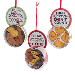Kurt s adler - 4.25 inch Cookie Box W/Sayings Orn 3/A 10,922x6,096x2,54 cm kerstornament