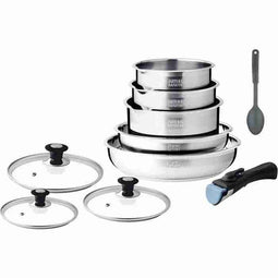 Inductiekookset - Arthur Martin - AM4485 - Roestvrij staal - 10-delig - Afneembare handgreep - Al...