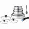Inductiekookset - Arthur Martin - AM4485 - Roestvrij staal - 10-delig - Afneembare handgreep - Al...