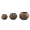 PTMD Divinder Bronze Ceramic Ribbed Pot Round L