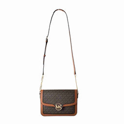 Schoudertas Michael Kors Leida Bruin 24 x 17 x 6 cm