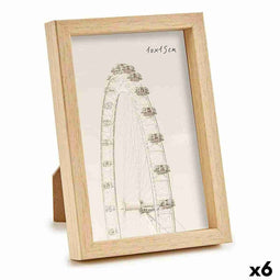 Fotolijsten GiftDecor WPC1020ML-1 Bruin Natuurlijk Plastic (6 Stuks)