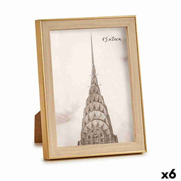 Fotolijsten GiftDecor WPC1920MG-3 Bruin Gouden Natuurlijk Glas Polypropyleen (6 Stuks)