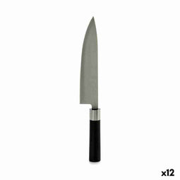 Keukenmes Kinvara KT11-5604S01 Zwart Zilverkleurig Roestvrij staal Plastic 5 x 33,5 x 2,3 cm (12...