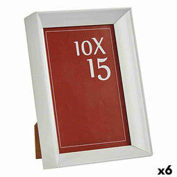 Fotolijsten GiftDecor WPC0235MG-1-WH Wit Glas Plastic (6 Stuks)
