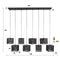 AnLi Style Hanglamp 8L block mesh